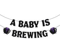 Bannière « A Baby is Brewing », « Witch Birthday », « Little Boo is on the Way », décorations de fête sur le thème de l'Halloween