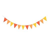 Bannière à fanions, Banderole multicolore, 6 pièces, drapeaux fanions for la maison, fête d'anniversaire, jardin, mariage(Yellow)