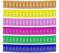 Bannière à franges en métal de 3 m, rideau à franges en métal, décoration murale, rideaux à franges en lamelles métalliques, jupes décoratives, convenant pour la décoration de chars de défilé, fêtes, 