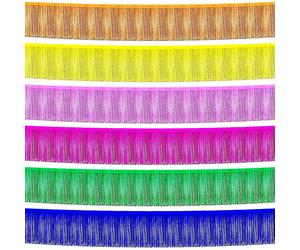 Bannière à franges en métal de 3 m, rideau à franges en métal, décoration murale, rideaux à franges en lamelles métalliques, jupes décoratives, convenant pour la décoration de chars de défilé, fêtes, 