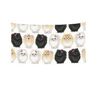 Bannière à motif Poméraniens pour Halloween, Noël, décorations de fête, accessoires de studio, décoration de festival