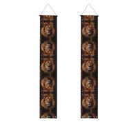 Bannière à motif The Lion's Gaze - Décoration de fête inspirante, toile de fond pour cérémonie de remise de diplôme