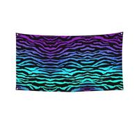 Bannière à rayures zèbre violet bleu vert camouflage pour Halloween, Noël, décorations de fête, accessoires de studio, décoration de festival