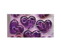 Bannière à suspendre avec cœurs imprimés pour Halloween, Noël, 90 x 180 cm, toile de fond pour photographie, tapisserie murale pour toile de fond d'anniversaire, décoration d'événement en plein air