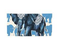 Bannière à suspendre imprimée éléphant aztèque pour Halloween, Noël, 60 x 120 cm, guirlande de fond pour photographie, tapisserie murale pour toile de fond d'anniversaire, décoration d'événement en