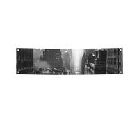Bannière à suspendre imprimée New York noire et blanche pour fête d'Halloween et de Noël - 30 x 120 cm - Toile de fond pour photographie, tapisserie murale pour toile de fond d'anniversaire