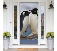 Bannière à suspendre pour porte d'entrée, décoration de porte de bienvenue « I Love Penguins », bannières de fête, décoration murale à suspendre pour les rassemblements, décoration d'intérieur festive