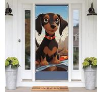 Bannière à suspendre pour porte d'entrée, « I Love My Dog Teckels » - Décoration de porte de bienvenue - Bannières de fête, décoration murale à suspendre pour les rassemblements - Décoration