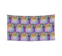 Bannière abstraite violette pleurante pour Halloween, Noël, décoration extérieure et intérieure, panneau de fête à suspendre résistant à la décoloration pour une utilisation répétée