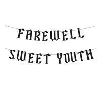 Bannière Adieu Douce Jeunesse, Décoration d'Anniversaire Humoristique Funérailles pour ma Jeunesse Fournitures de Décoration pour une Fête d'Anniversaire de 20 30 40 ou 50 ans