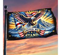Bannière Américain Uni, Nous Sommes Forts ! Patriotisme De L'Eagle Résistant Aux Intempérie Géant Pavillon 2 Œillets Drapeau Grand Pour Maison Défilés Fête 90X150Cm