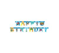 Bannière - Amscan - 9904876 - Happy Birthday - Bleu - Papier - Enfant