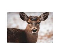 Bannière animaux sauvages cerf décoration de fête drapeau fête d'anniversaire photographie fond bannière décoration murale bannière fête fournitures faveurs 180 x 119 cm
