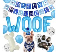 bannière anniversaire chiot ballons chapeau accessoires fête chien numéro bandana ouaf déco animaux