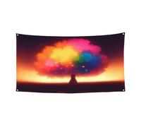 Bannière arc-en-ciel pour décoration extérieure et intérieure, durable et résistante aux UV, parfaite pour un anniversaire, Halloween, et plus encore