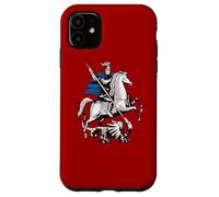 Bannière avec Bras en Moustache de Moscou en Russie Coque pour iPhone 11
