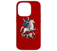 Bannière avec Bras en Moustache de Moscou en Russie Coque pour iPhone 14 Pro