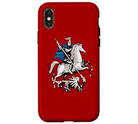 Bannière avec Bras en Moustache de Moscou en Russie Coque pour iPhone X/XS