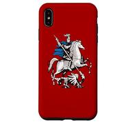 Bannière avec Bras en Moustache de Moscou en Russie Coque pour iPhone XS Max