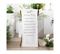 Bannière avec inscription « Reserved Wedding Chair » - En coton et lin - 38,1 x 127 cm - Save a Seat for Someone in Heaven (Loving)