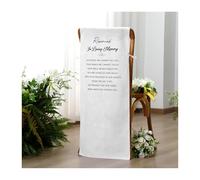Bannière avec inscription « Reserved Wedding Chair » - En coton et lin - 38,1 x 127 cm - Save a Seat for Someone in Heaven (In Loving Memory)