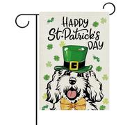 Bannière Bienvenue à la Saint Patrick ! Drapeau fête d'anniversaire 30x45cm | Drapeau De Jardin résistant pelouse drapeaux pour Maison Jardin intérieure