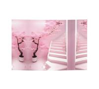 Bannière blanche en forme de fleur de cerisier pour escalier - 119,4 x 180,3 cm - Pour Noël, fêtes nocturnes, réunions entre amis