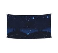 Bannière bleu foncé à suspendre pour événements nocturnes ou fêtes de bord de mer, etc