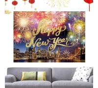 Bannière Bonne Année,2026 Grand Veille Fêtes | Bannière Et Décorations Pour Les Fêtes Du Nouvel An | Pour Intérieur Extérieur Salon Garage Bureau Grange Poste Photo