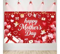 Bannière « Bonne fête des mères », décorations pour la fête des mères, idéales pour décorer un fond de scène ou un espace extérieur. Décoration colorée et facile à accrocher