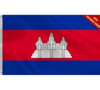 Bannière Cambodge Cambodgien 2 Œillets Drapeau De La Fierté Couleur Vive Bannière De Drapeaux Personnalisés Pour Parade Fête Bateau 90X150Cm