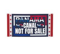 Bannière « Canal de Panama à vendre » 2 x 4 » - « J'aime le canal de Panama à vendre » - 4 trous métalliques