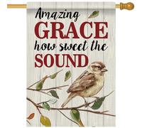 Bannière Christianisme Amazing Grace Comment extérieur drapeaux intérieure | 30x45cm pelouse drapeaux couleurs éclatantes Drapeau De Jardin pour Festival Décoration Chambre à Coucher fête
