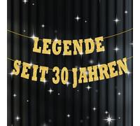 Bannière COLANANA pour le 30e Anniversaire,Bannière pour le 30e Anniversaire,Légende Dorée Depuis 30 ans Bannières Pailletées Décoration D'anniversaire,Bannières Décorations pour Femmes et Hommes