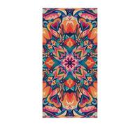 Bannière colorée à motif symétrique 90 x 180 cm - Bannières de fête saisonnières - Panneau de bienvenue vertical - Décoration de porte à suspendre pour porche, entrée, jardin