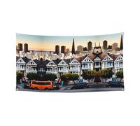 Bannière colorée imprimée San Francisco pour décoration de fête, anniversaire, Halloween et anniversaire de mariage