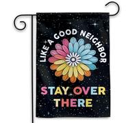 Bannière Comme un bon voisin restez dormir fête d'anniversaire 30x45cm | pelouse drapeaux Décoration Drapeau De Jardin pour extérieure Pelouse Jardin