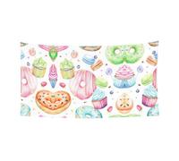 Bannière Cupcakes Donuts Muffins Sucre Bannière Halloween Noël Décorations de fête Accessoires Studio Festival Célébrer