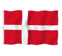Bannière Danemark Danois Danois 2 Œillets Bannière Personnalisée Couleur Vive Drapeau Grand Pour Anniversaires Bar Maison 90X150Cm
