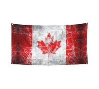 Bannière d'anniversaire amusante avec imprimé drapeau du Canada rétro pour fêtes et événements sur le thème des fêtes