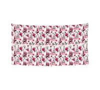 Bannière d'anniversaire de la Tour Eiffel de Paris de la France, bannière de fond de vacances (90 cm x 180 cm), adaptée pour la décoration de cour, tissu mural exquis de rideau.