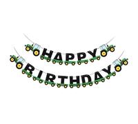 Bannière D'anniversaire De Tracteur Bruant De Tracteur Guirlande De Tracteur Accessoires De Fête D'anniversaire Joyeux Anniversaire Garçon