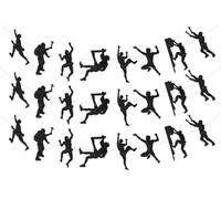 Bannière d'anniversaire d'escalade en roche 3Pcs Black Glitter Climber Banner Sports d'aventure Girande pour la fête à thème d'escalade en roche Fournitures de fête d'anniversaire