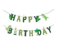 Bannière d'anniversaire dinosaure, 1 pièce.