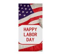 Bannière d'anniversaire multicolore à suspendre - Décoration à suspendre - Happy Labor Day - Anniversaire de mariage - Baptême - Rideau de porte