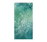 Bannière d'anniversaire multicolore à suspendre - Décoration à suspendre - Vert mer - Algues bleues - Pour célébration, baptême, porte