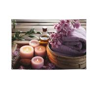 Bannière d'aromathérapie pour spa - Décoration de fête d'anniversaire - Photographie - Bannières et panneaux - Décoration murale - Bannière de fête - 180 x 119 cm