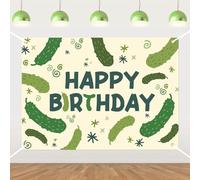 Bannière d'arrière-plan d'anniversaire de marin Une sorte de grandes décorations de fête d'aneth Concombre acide Fond de photographie à thème pour enfants Adultes Fournitures de fête de concombre