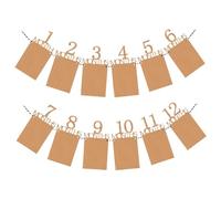 Bannière de 1er anniversaire pour nouveau-né à 12 mois Bannière photo de 12 mois Photo d'anniversaire garçon et fille pour le 100e jour Banquet Cérémonie mariage Demande en mariage Style 1 1