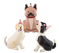 Bannière de ballons Lets Pawty de 40,6 cm, décorations de fête d'anniversaire à thème chiot mignon en aluminium Mylar pour fête prénatale pour animaux de compagnie pour chiens, animaux de compagnie